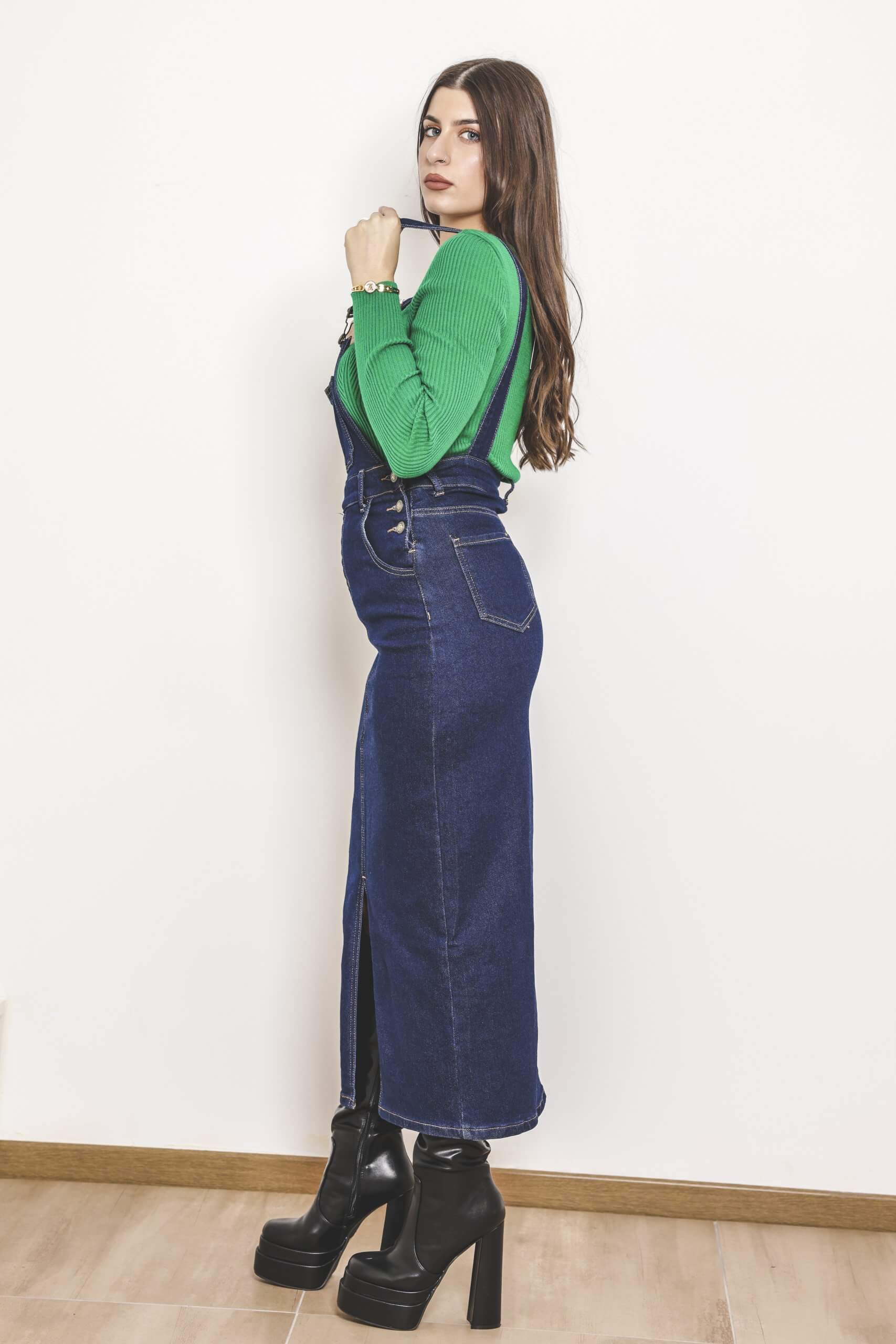 CANDICE DENIM ΦΟΡΕΜΑ-ΣΑΛΟΠΕΤΑ - Image 3